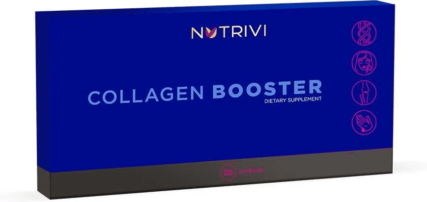 Collagen Booster Nutrivi – kolagen rybi i witamina C z dzikiej róży, 30 kapsułek