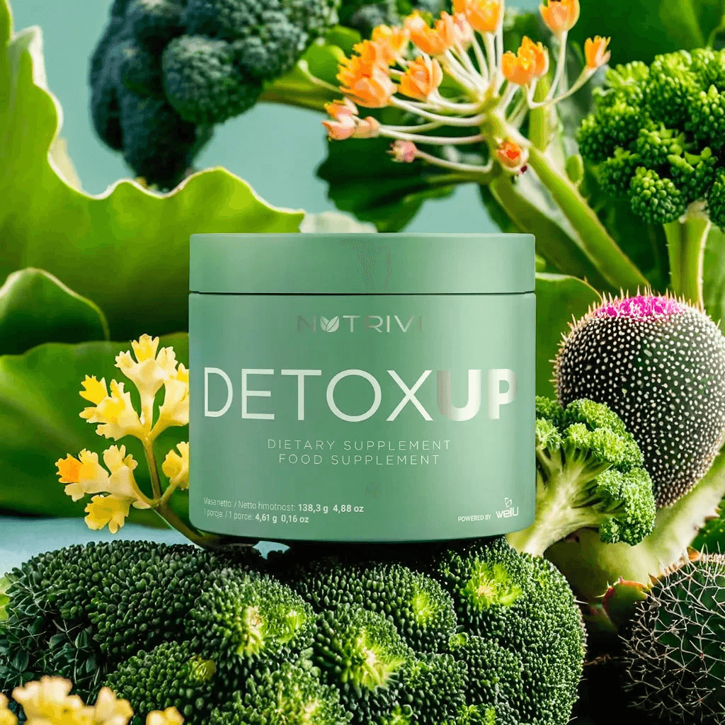 DetoxUP Nutrivi – zielony koktajl z chlorellą, selenem i ekstraktami z warzyw, proszek 138,3 g